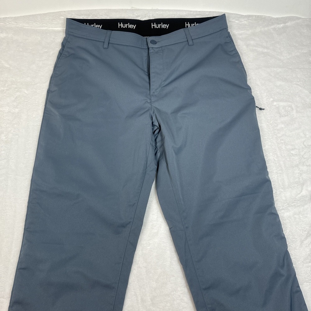 Hurley Mens Dri-FIT Performance Chino Pants Slate Blue Gray Size 40 Straight Leg